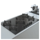 FRANKE FHNS 905 4G TC BK C Gas Hob - Black Glass: Sleek and Spacious 5-Burner Cooktop with 860x520 mm Dimensions and 830x490 mm Built-in Hole