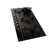 FRANKE FHNS 905 4G TC BK C Gas Hob - Black Glass: Sleek and Spacious 5-Burner Cooktop with 860x520 mm Dimensions and 830x490 mm Built-in Hole