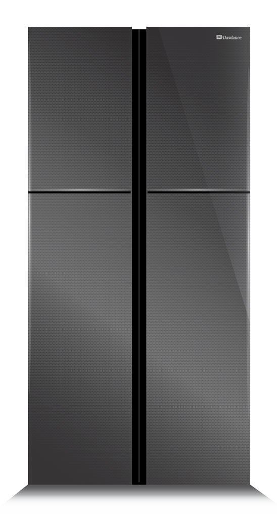 DAWLANCE DW-900-DFD-GD-Inverter Side-by-side Refrigrator: Advanced Inverter, Energy Efficient, Smart Temp Control, Eco-Friendly, Auto Restart.