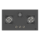 Fischer FBH-G78-3CB Buit In HOB 8mm Tempered Glass Panel Zinc Alloy Knobs Flame Failure Safety Device