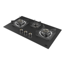 Fischer FBH-G78-3CB Buit In HOB 8mm Tempered Glass Panel Zinc Alloy Knobs Flame Failure Safety Device