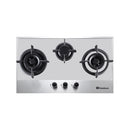 DAWLANCE DHM 370 SN A Built-in Hob: Auto Ignition, Spacious Design for Big Pots, Powerful Wok Burner, Easy to Clean & Scratch-Resistant Surface, Double Gas Inlet