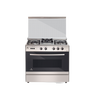 NASGAS EXM-334 (Single Door),Tempered Glass Triple Burner Stove Hob with Heavy Cast Iron Nonstick Trivets for Superior Cooking Experience.