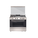 NASGAS EXM-334 (Single Door),Tempered Glass Triple Burner Stove Hob with Heavy Cast Iron Nonstick Trivets for Superior Cooking Experience.