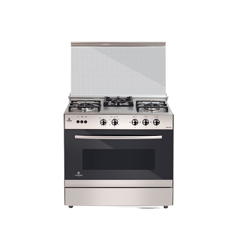 NASGAS EXM-334 (Single Door),Tempered Glass Triple Burner Stove with Heavy Cast Iron Nonstick Trivets for Superior Cooking Experience.