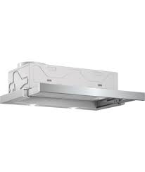 BOSCH DFM063W50B: Sleek Stainless Steel Telescopic Range Hood with 3 Speed Settings for Quiet Culinary Comfort